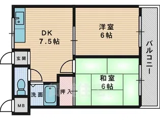 サンコーポ【4階】の間取り