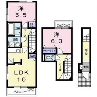 コンチェルトB【2階】の間取り