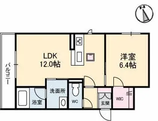 ジェンクオーレ サウス【1階】の間取り