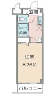カルテ市谷薬王寺【3階】の間取り