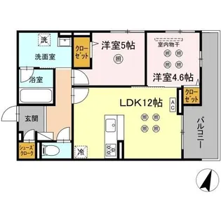 TORISIA STAGE 小郡駅南【2階】の間取り
