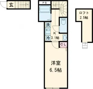 バーミープレイス浜田山358【2階】の間取り