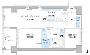 ガーデニエール砧レジデンス【3階】の間取り