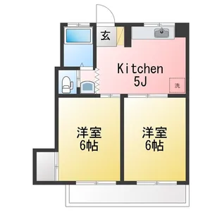 第二横溝コーポ【2階】の間取り