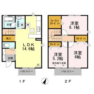 アルテミス B【1階】の間取り