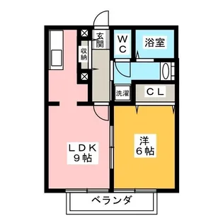 ガーデンハウス清和E棟【1階】の間取り