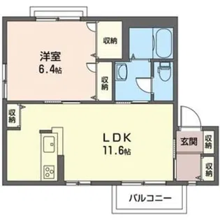 ビューテラスアピアD【2階】の間取り