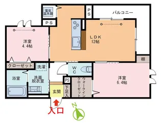 グラン手寄【2階】の間取り