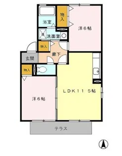 レェーヴ江向【2階】の間取り