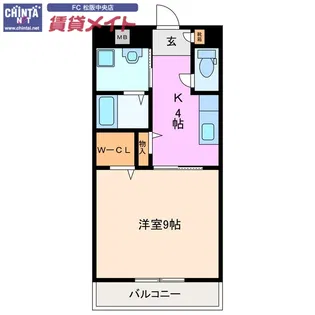 グラン西松イースト【1階】の間取り