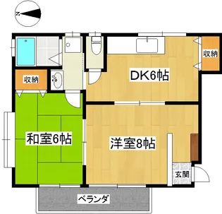 福島県郡山市島2【アパート】の間取り