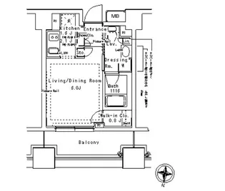 1Kの間取り画像