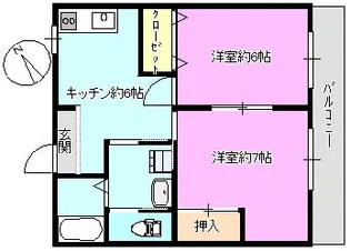 コーポとき【1階】の間取り