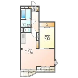 シャトーカワイ【4階】の間取り