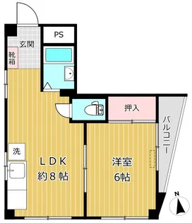 鐘ヶ淵コーポ【3階】の間取り