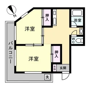 ウィークリー ブランシェル【2階】の間取り