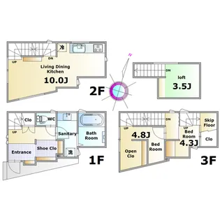 千葉県千葉市中央区神明町【一戸建】の間取り
