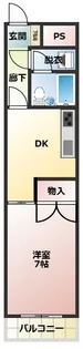グランドハイツ鶴田【3階】の間取り