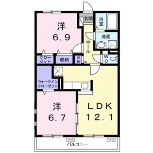 フォレストロード【1階】の間取り
