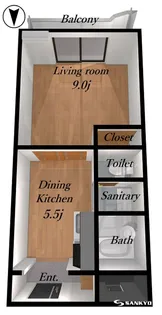 山形県山形市本町2【マンション】の間取り