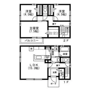 神奈川県横浜市保土ヶ谷区東川島町【一戸建】の間取り
