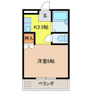 岐阜県岐阜市鏡島南1【アパート】の間取り