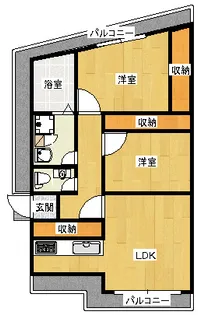 山梨県甲府市高畑2【アパート】の間取り