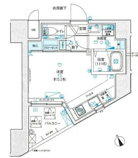 クラスタ台東根岸【9階】の間取り