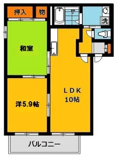 コーポボヌールII【2階】の間取り