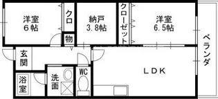 2LDKの間取り画像