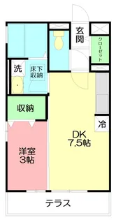 神奈川県秦野市本町1【アパート】の間取り