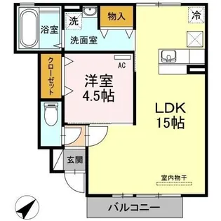 エトワールしゅりII【1階】の間取り