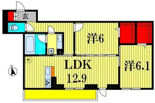 ルボワ エスト【2階】の間取り