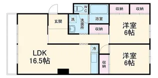 南平台マンション【3階】の間取り
