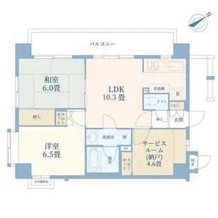 マイキャッスル十日市場【5階】の間取り