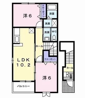 東京都八王子市四谷町【アパート】の間取り