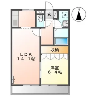グリーンコーポ【1階】の間取り