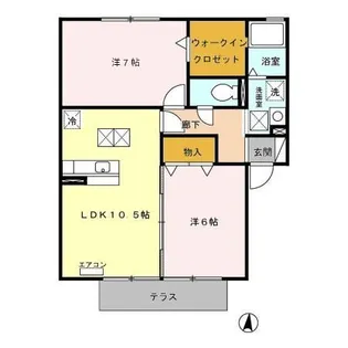 ビルヌーヴ C【1階】の間取り