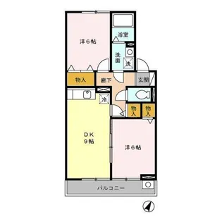 フローラルコート【2階】の間取り