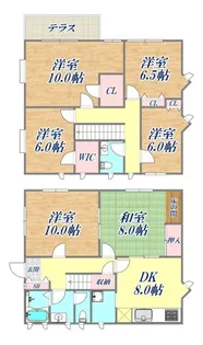 兵庫県神戸市東灘区深江南町1【一戸建】の間取り