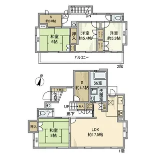 埼玉県上尾市大字小泉【一戸建】の間取り