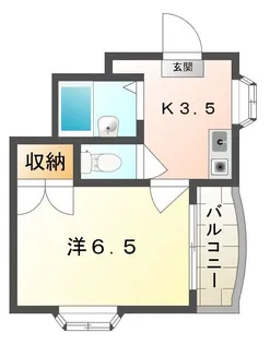 1Kの間取り画像
