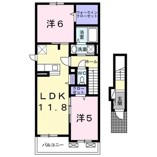 グレース パグーロG【2階】の間取り