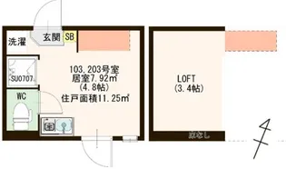 ハーモニーテラス南小岩VI【1階】の間取り