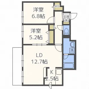 ARROWS南円山【2階】の間取り