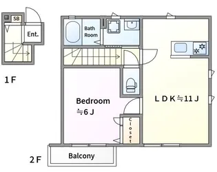 アルタピッコフィオーレ【2階】の間取り