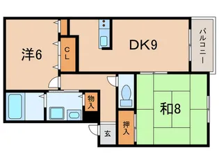 グランディールI【2階】の間取り