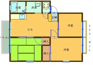 サンシティ川辺【2階】の間取り