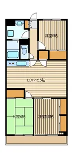 文理台ダイアマンション【3階】の間取り