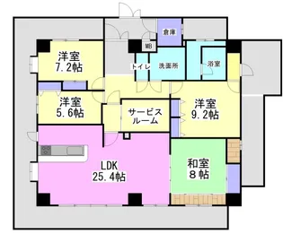 アーバンビュー皆実町弐番館【11階】の間取り